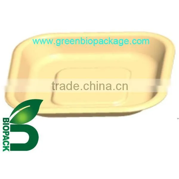 Disposable Biodegradable Tableware Bamboo Pulp Tray