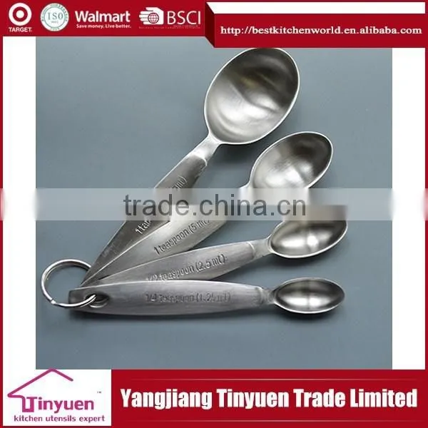 The Newest Unique Designed Silicone Baby Metal Measuring Spoon Set