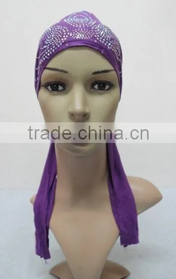 C071 New Style Jersey Underscarf With Much Rhinestones photo-2