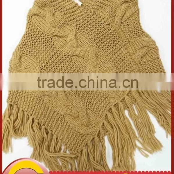 High Quality Fashion Lady Hot Sale Thick Poncho Knit Ponchos OEM Factory