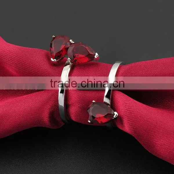 Red CZ Stone Knuckle Midi Rings photo-6