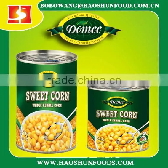 Cream Corn Canned Sweet Corn Factory Canned Foodstuff