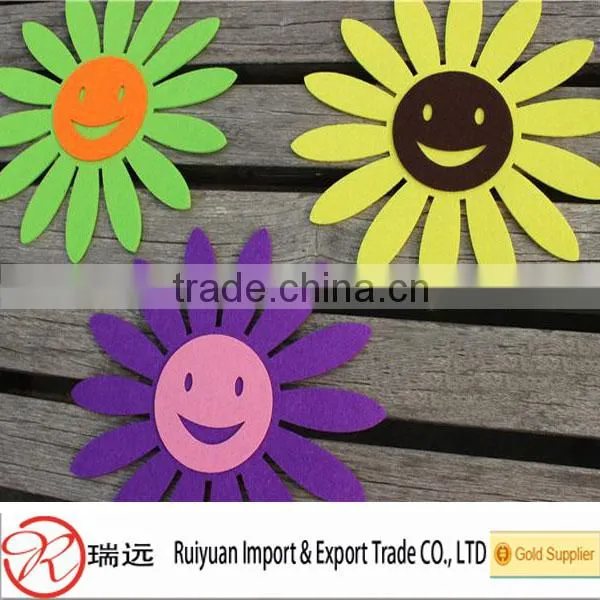2016 New Lovely Flower Style Sfelt Wall Stickers From China Designer
