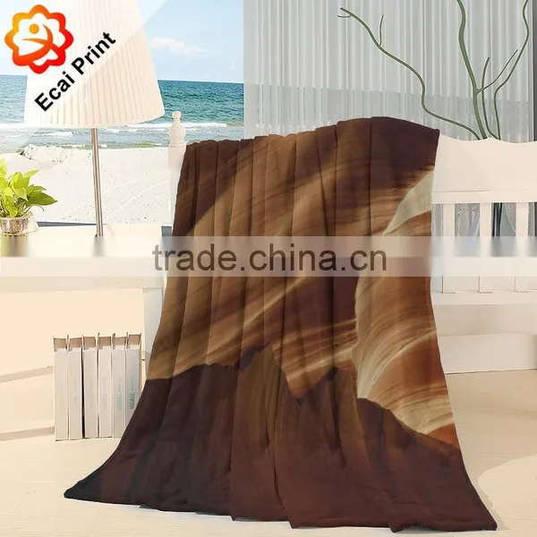 Home Fashion Custom Made Heat Transfer Printed Throw Blanket photo-2