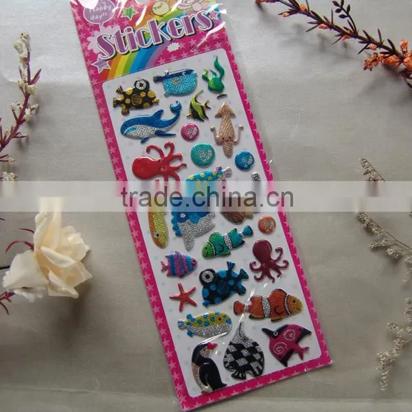 2015 Hot Selling High Quality Promotional Colorful Kid's Puffy Sticker photo-3