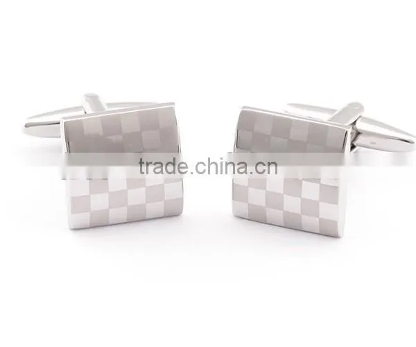 Silver Checkered Flag Cufflinks photo-2