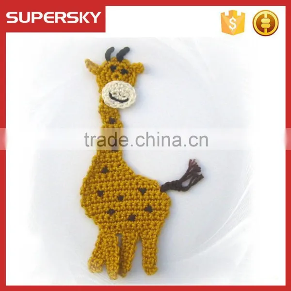 C1642 Giraffe Crochet Applique Clothes Animal Crochet Patches
