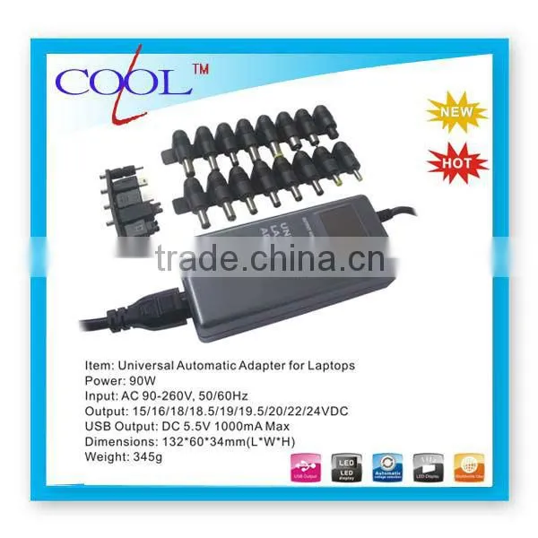 With LCD 90W Automatic Universal Notebook Charger