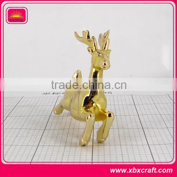 Custom Small Imitation Gold Deer Statue Figurine Sculpture for Sale photo-2