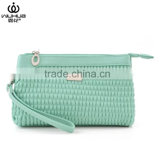 With 25 Years Manufacture Experience WUHUA Woven pu Cosmetic Bag for Ladies With Handle photo-6