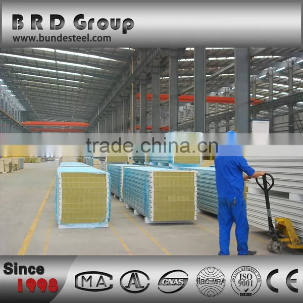 Multi-Function Fire Resistant Building Material Rockwool Sandwich Panel
