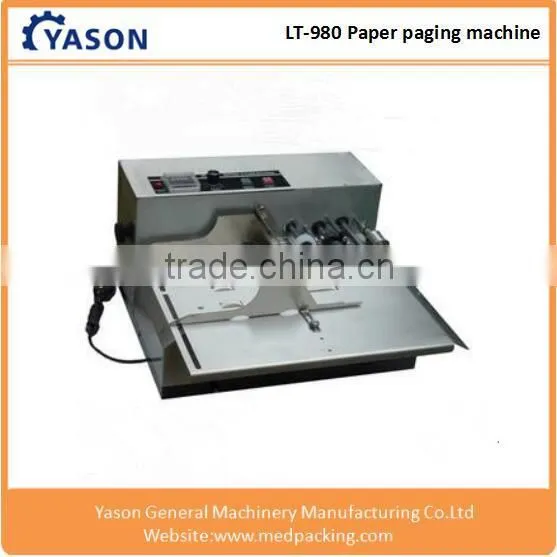 Automatic paging machine for inkjet printer/ paper numbering machine