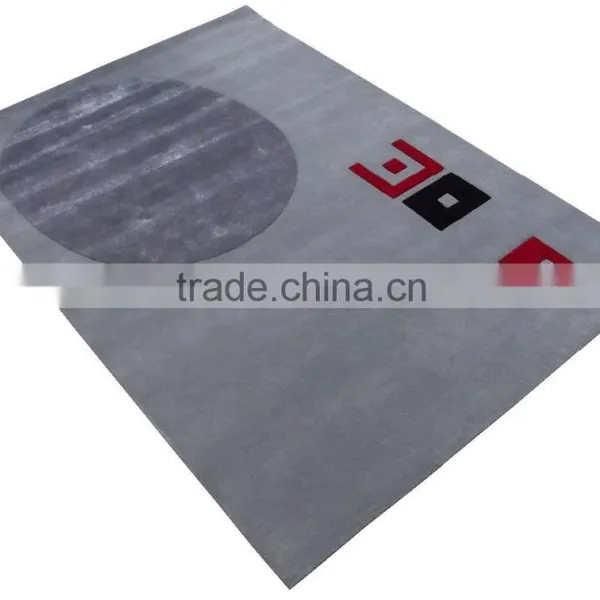 Modern Design Hand Tufted Cut Pile Grey Colour Wool/Viscose Carpets photo-2