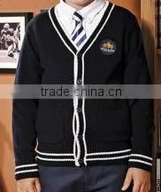 v Neck Children's Thick Cotton School Uniform Cardigan Sweater
