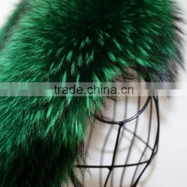 China Real Colored Raccoon Fur Collar Customized photo-2