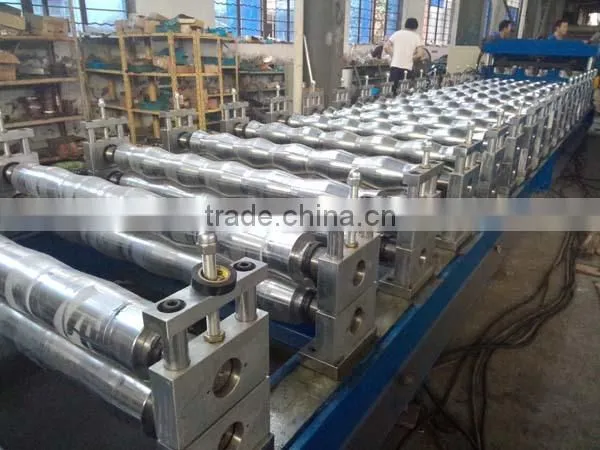 Hydraulic Automatic Color Steel Roof Tile Roll Forming Machine Glazed Tile Rolling Machine photo-3
