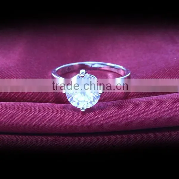Simple Ring Design Single Prong Setting Zircon Finger Ring Small Elegant Rings For Women photo-2
