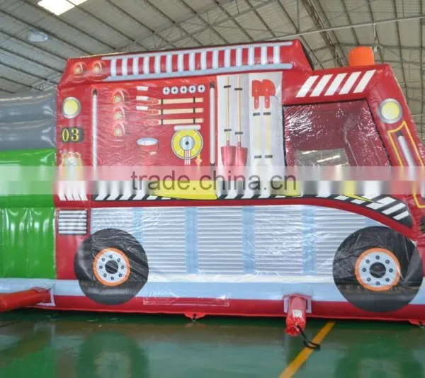 Popular Amusing Special Fire Car Combo Inflatable Bouncer Combo for Kids Paly photo-6
