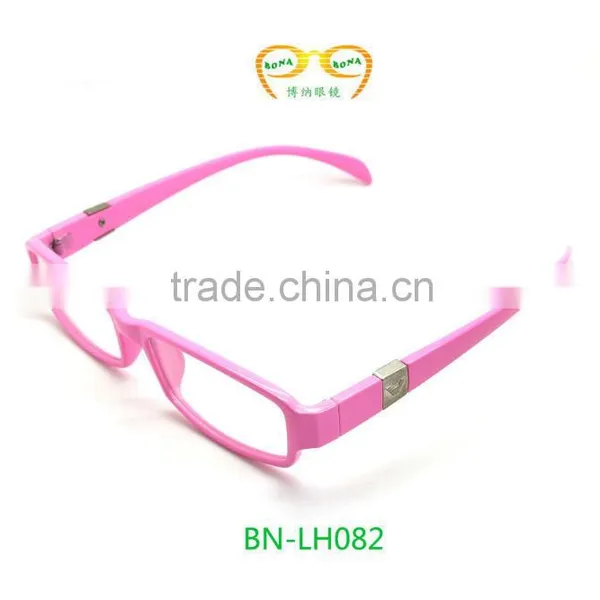Pink Color Plastic Girls Promotion Reading Sunglasses With Metal Hinge photo-3