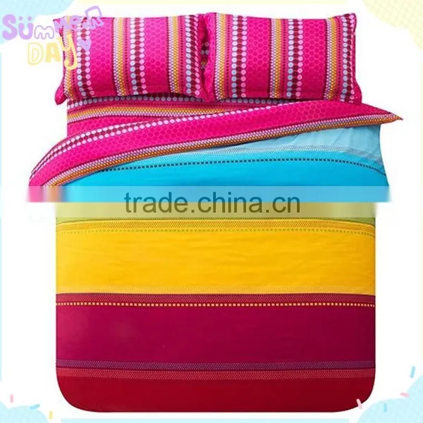 Hot Selling 100% Cotton Fabric for Baby Bedding Set Grid Bed Sheets Single Wide Width Fabrics Fluorescent Bed Quilt Covers