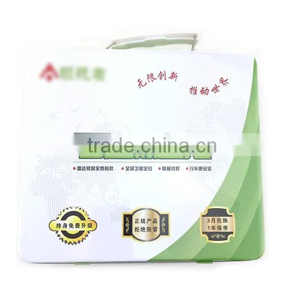 Recyclable Feature Handled Rectangle Tin Bluetooth Lock Box
