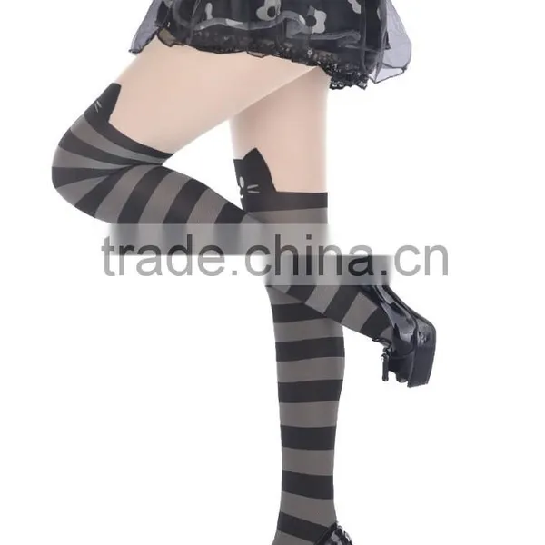 Hot Selling Stripe Cat Japanese Girl 's Stocking photo-4
