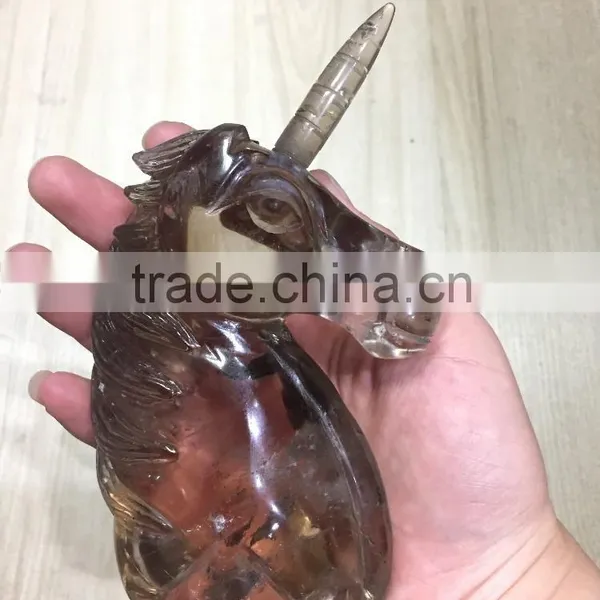 Natural Smoky Rock Quartz Crystal Unicorn photo-3