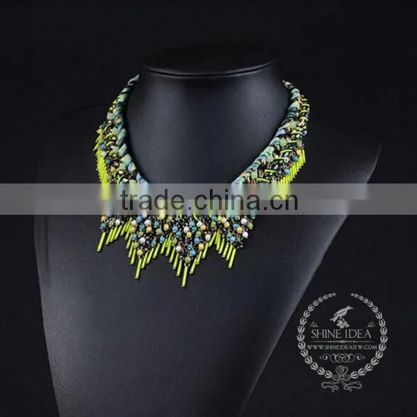 High Quality Colorful Resin Chunky Statement Necklace Tin Alloy Fashion Women Pendant Necklace 6390117 photo-2