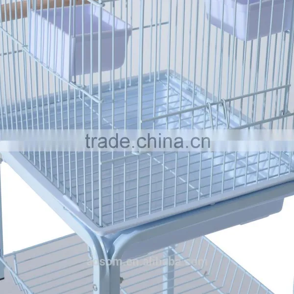 Pawhut 51" White Garden Metal Feeding Bird Cage photo-5