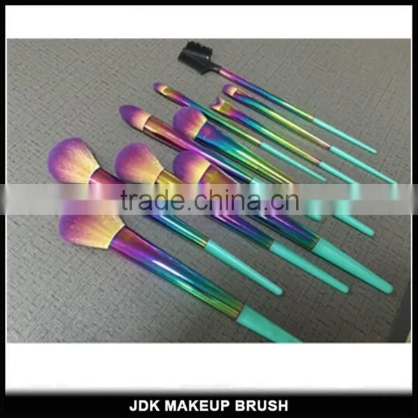 Private Label Vegan Makeup Brushes Rainbow Color Makeup Brush Set photo-3