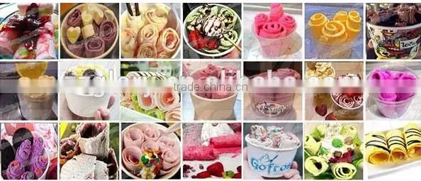 Fry Ice Cream Roll Machine/thailand Fry Ice Cream Machine With Flat Pan/fried Ice Cream Machine photo-6