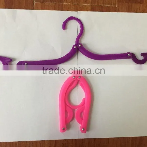 2016 New Products Extendable Clothes Hangers, Plastic Foldable Hangers,Folding Clothes Hangers For Travel