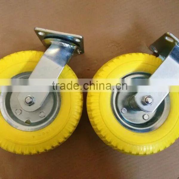 PU Foma Industrial Elastic Wheel With Bearing photo-6
