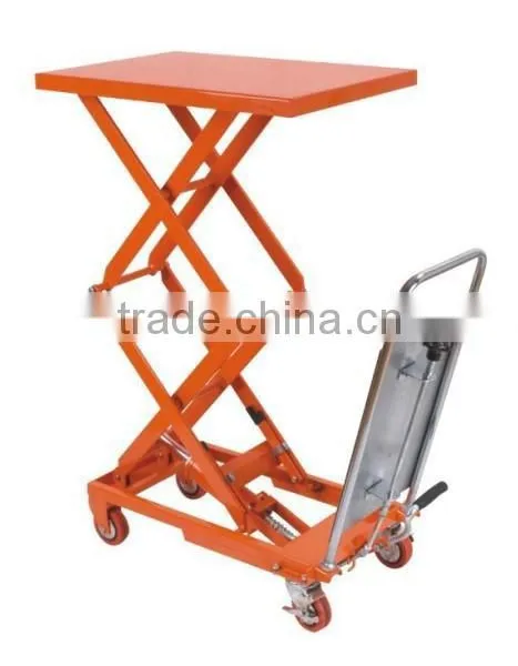 100KG Hand Hydraulic Scissor Lift Table Truck photo-3