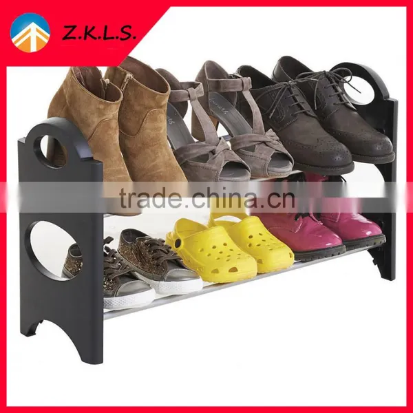 10 Layer Free Assembly Cheap Plastic Shoe Rack photo-3