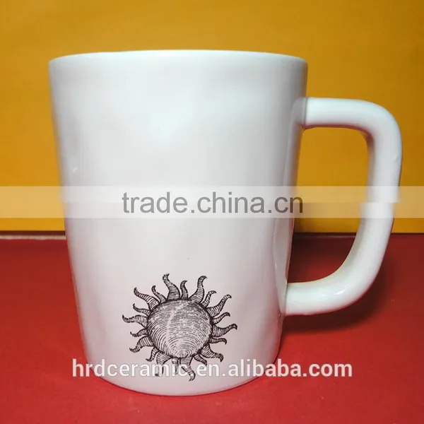 Elegant Design Durable Round 450ml Ceramic Beautiful Coffee Cups photo-2