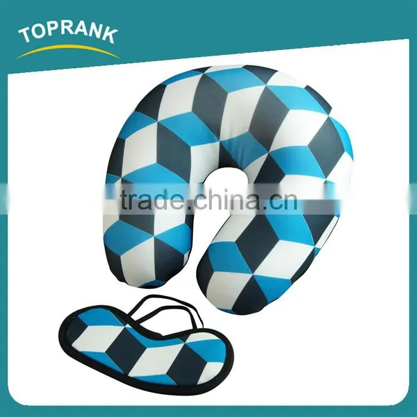 Toprank Wholesale Design Custom Logo Magic Cube Printed Eyemask Microbead Neck Pillow Travel Sleep Set Travel Airline Kit photo-5
