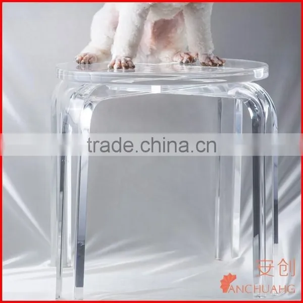 Lucite Furniture_clear Round Stool photo-3