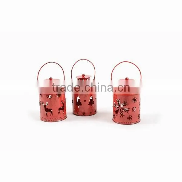 Christmas Snowing Metal Lantern photo-2