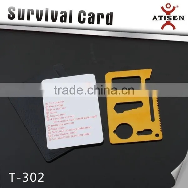 Colorfull Gold Stainless Steel Multi-functional in One Survival Porket Knife photo-3
