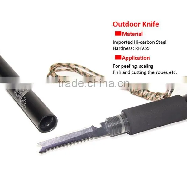 High Quality Steel Bar With Knife and Attact Head ,Best Self Defence Tool ,outdoor Survival Kits photo-4