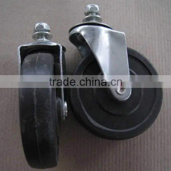 3" Heavy Duty Plastic Rubber Trolley Ball Cast Iron Castor photo-2