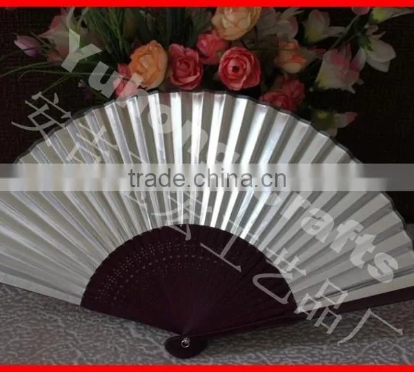 Japanese Gold and Silver Color Bamboo Paper Fan Promotionally photo-6