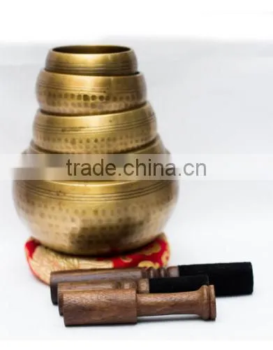 High Quality Handmade in Nepal Curved Hammered Tibetan Meditation Singing Bowl photo-6