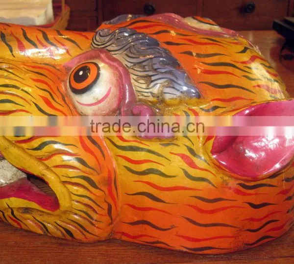 Dragon Mask Wall Hanging Decor Handmade in Nepal photo-4