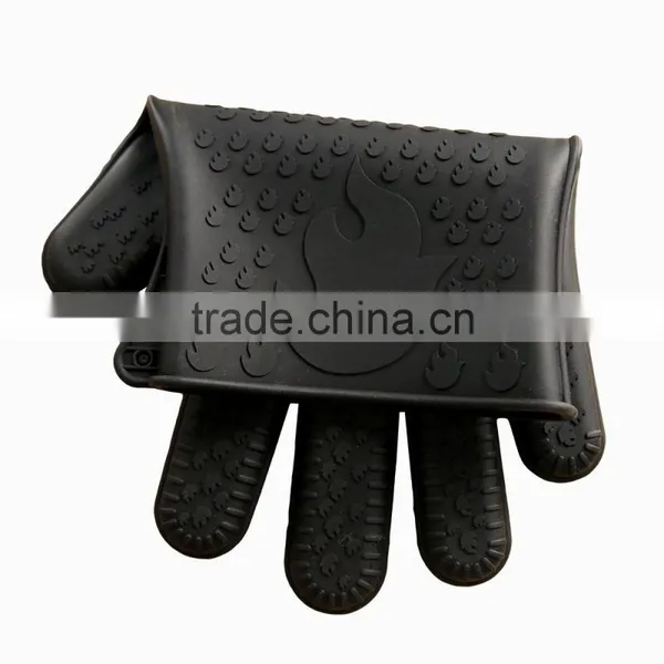 Fashion Kitchen Tool Microwave Oven Mitt Heat Resistant Grilling BBQ Silicone Gloves for Kitchen photo-5