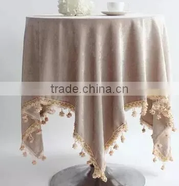 European High-grade Garden Style Cotton Round Tablecloth / Table Cloth Tablecloths Round Table photo-4