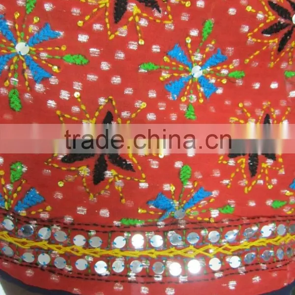Hand Embroidered PHULKARI GEORGETTE DUPATTA SHAWL Handicraft photo-3