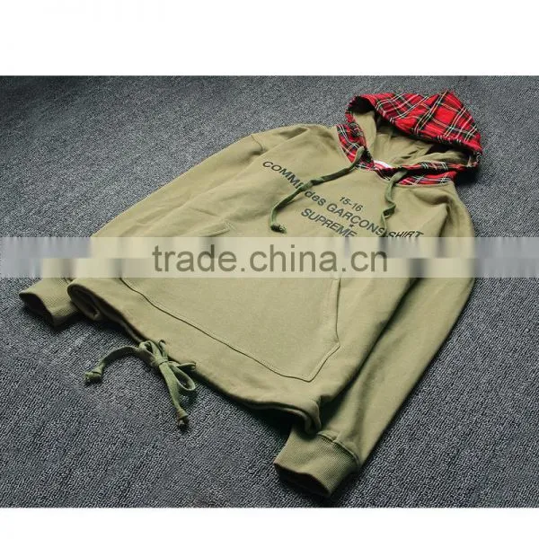 Wholesale Fashion Custom Xxxxl High Quality Oem Hoodies Men Red Plaid Hooded Pull Over 100 Cotton Hoodies photo-4
