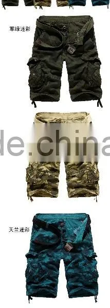 Custom 2016 New Arrival Printed Camo 3/4 Cargo Pants Men Half Pants photo-2